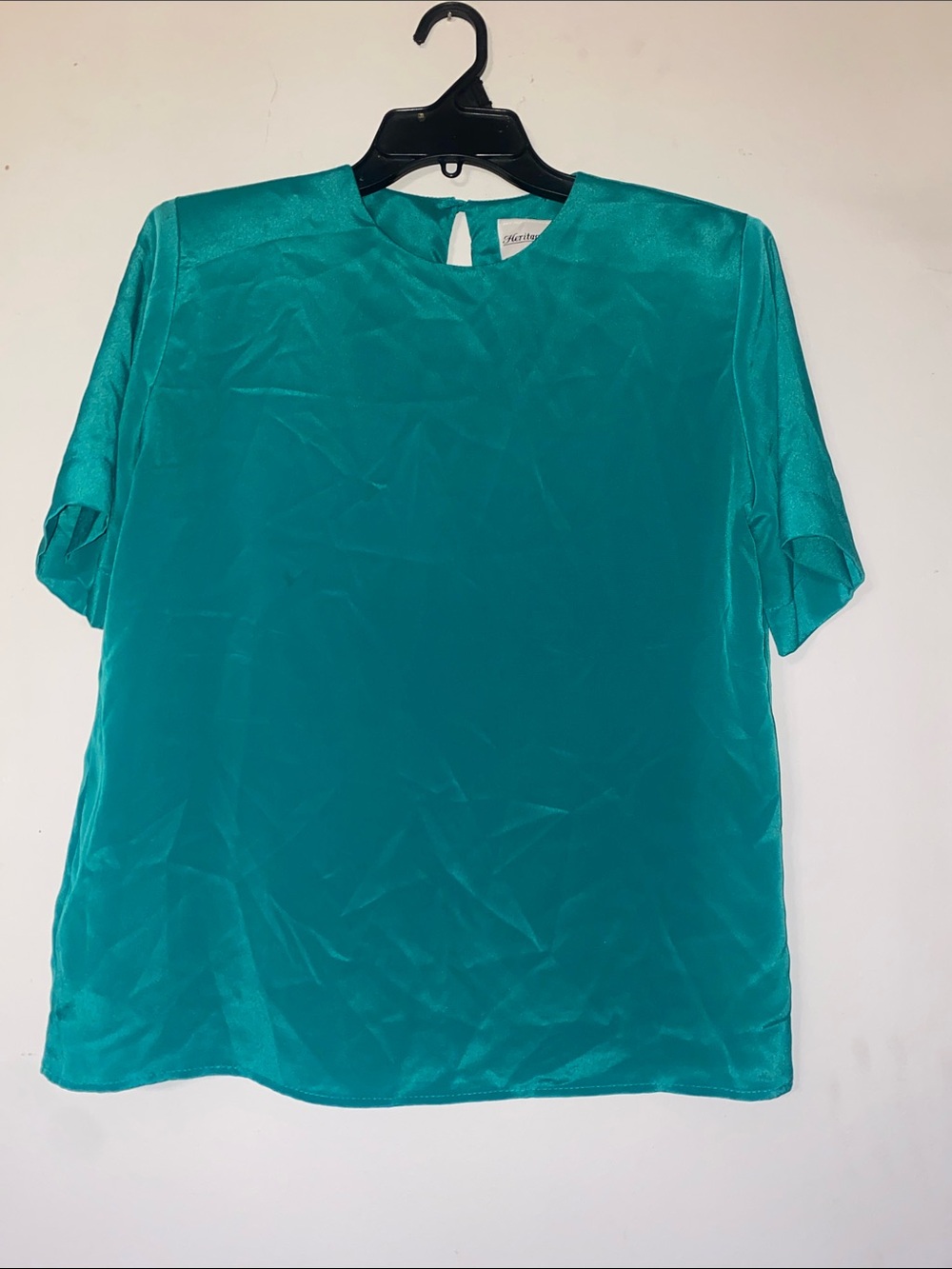 Heritage Road Teal Short Sleeve Blouse